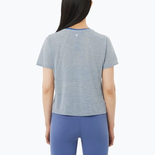 Maglietta da running da donna Salomon Shakeout Air Cropp trade winds