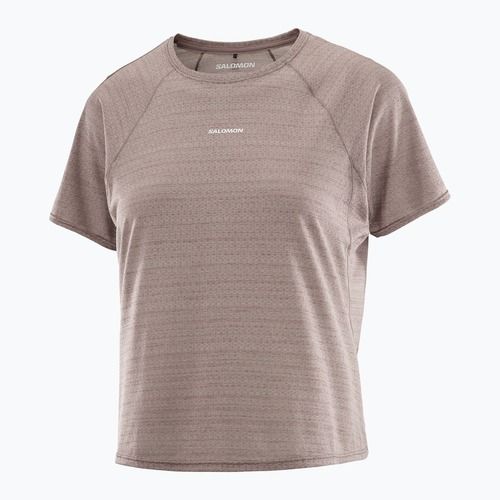 Maglietta da running da donna Salomon Shakeout Air Cropp iron