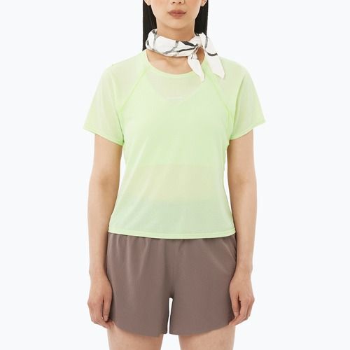 Maglietta da running da donna Salomon Shakeout Air Cropp butterfly