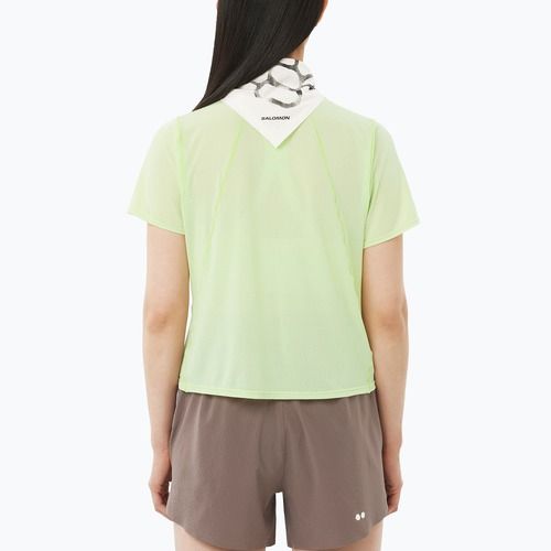 Maglietta da running da donna Salomon Shakeout Air Cropp butterfly