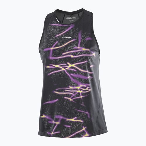 Canotta da running da donna Salomon Shakeout Core Tank GFX deep black