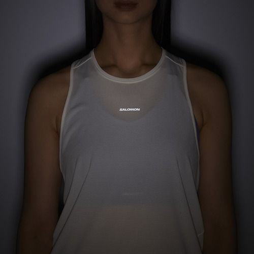 Canotta da running da donna Salomon Shakeout Core Tank whisper white