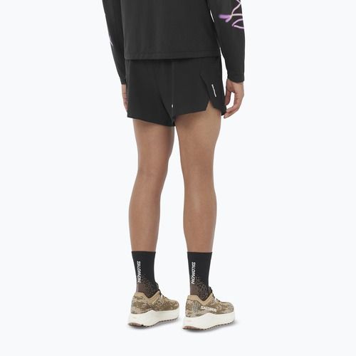 Pantaloncini da corsa da uomo Salomon Aero SPLT 3" deep black