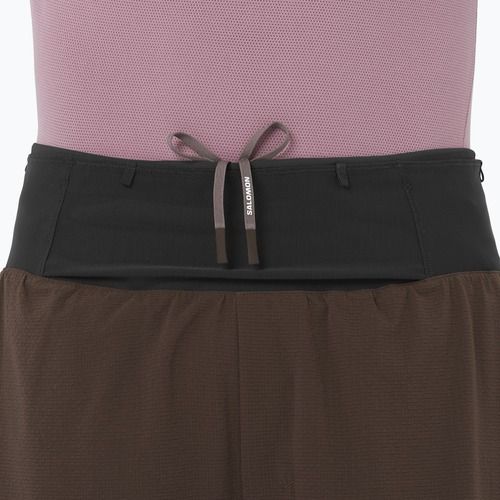 Pantaloncini da corsa da uomo Salomon Sense Aero 2IN1 5 "coffee bean"