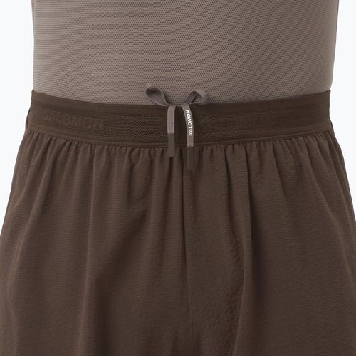 Pantaloncini da corsa da uomo Salomon Sense Aero Stow 5 "coffee bean"