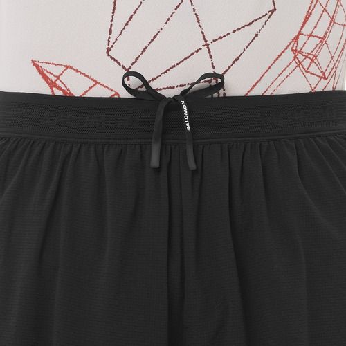 Pantaloncini da corsa da uomo Salomon Sense Aero Stow 5" deep black
