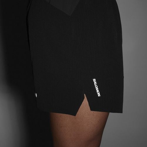 Pantaloncini da corsa da uomo Salomon Sense Aero Stow 5" deep black