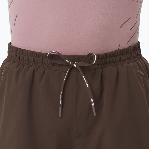 Pantaloncini da corsa da uomo Salomon SHAKEout Core 5 "coffe bean"
