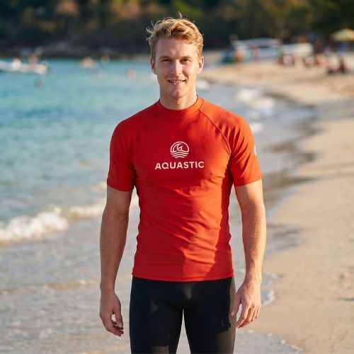 Maglietta da uomo AQUASTIC Rimos UV 50+ UPF orange