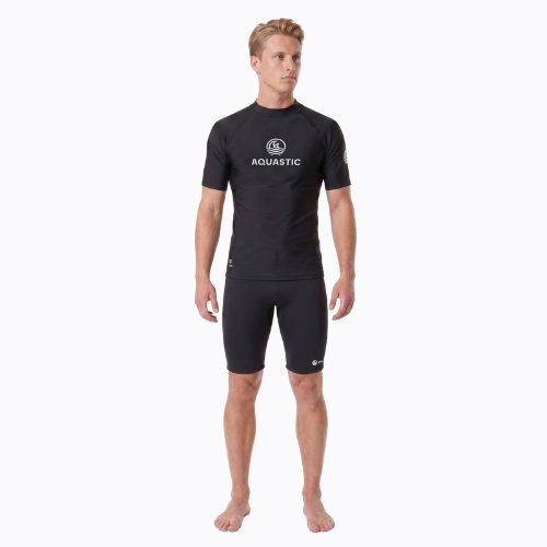 T-shirt da uomo AQUASTIC Rimos UV 50+ UPF black