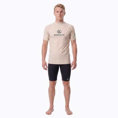Maglietta da uomo AQUASTIC Rimos UV 50+ UPF beige