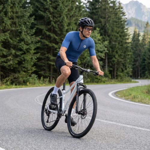 Koszulka rowerowa męska ATTABO TEVRA krótki zamek granatowy