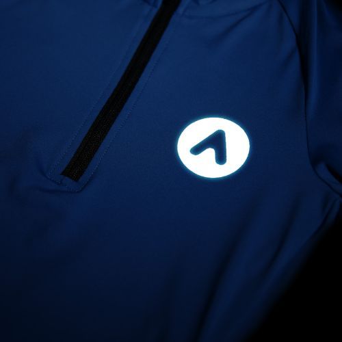 Maglietta da ciclismo per bambini ATTABO TEVRA JR con zip corta blu