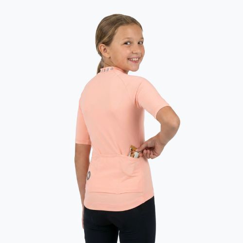 Maglietta da ciclismo per bambini ATTABO TEVRA JR con zip corta rosa