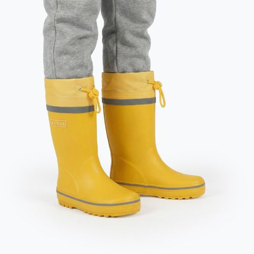 Stivali da pioggia per bambini KADVA PuddleProof JR con elementi riflettenti giallo