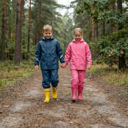 Stivali da pioggia per bambini KADVA PuddleProof JR con elementi riflettenti giallo