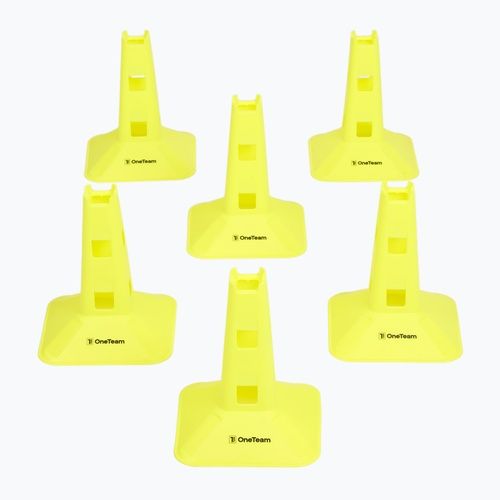 Set di coni OneTeam TRFTB03 MD6 6 pezzi gialli