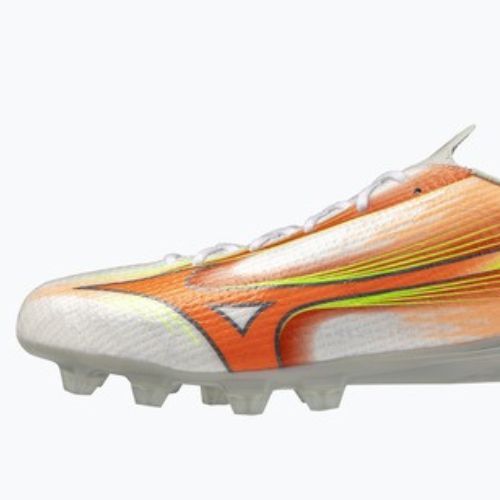 Scarpe da calcio Mizuno Alpha III Pro FG white/lava orange/evening primrose