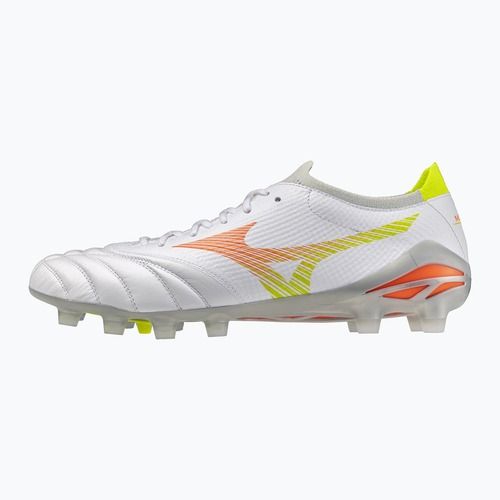 Scarpe da calcio Mizuno Morelia Neo V β Pro FG white/lava orange/evening primrose