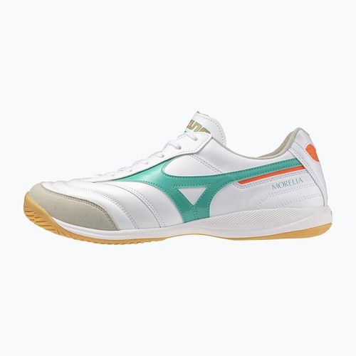 Scarpe da calcio Mizuno Morelia Sala Elite IN white/arcadia/lava orange