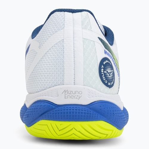 Scarpe da tennis da uomo Mizuno Wave Enforce Court AC white/dazzling blue/lightning