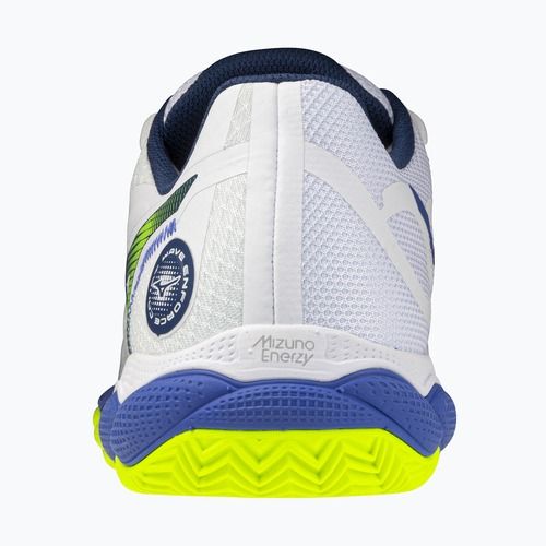 Scarpe da tennis da uomo Mizuno Wave Enforce Court CC white/dazzling blue/lightning