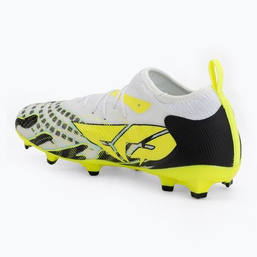 Scarpe da calcio per bambini PUMA Future 9 Match Creativity Fg/Ag Jr yellow alert/mint jelly/puma white/puma black