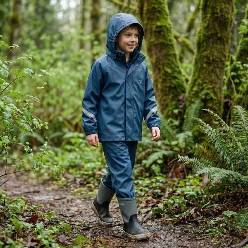Stivali da pioggia per bambini Kadva AquaTrek T neri