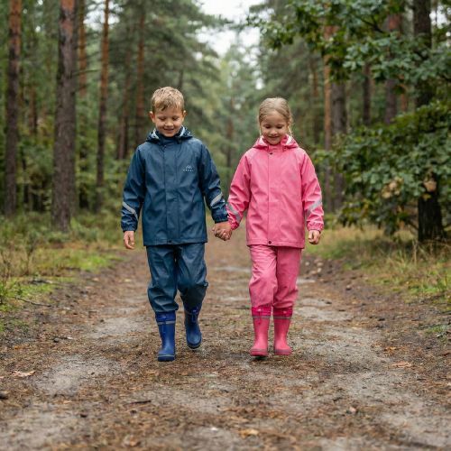 Stivali da pioggia per bambini KADVA PuddleProof JR con elementi riflettenti blu navy