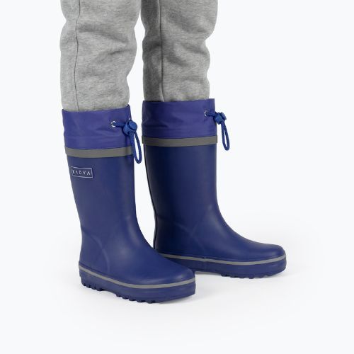 Stivali da pioggia per bambini KADVA PuddleProof JR con elementi riflettenti blu navy