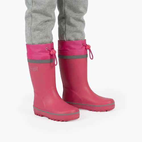 Stivali da pioggia per bambini KADVA PuddleProof JR con elementi riflettenti rosa