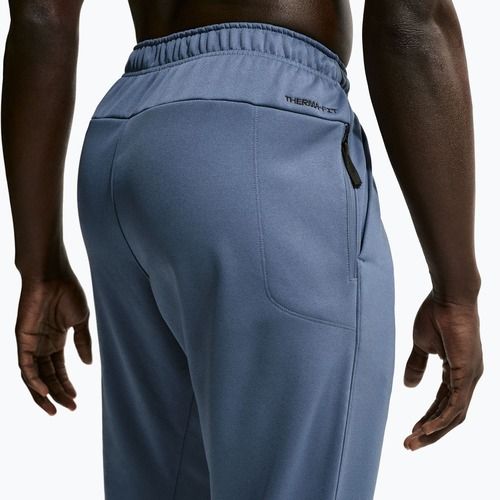 Pantaloni da allenamento da uomo Nike Therma-FIT Open Hem diffused blue/diffused blue/black