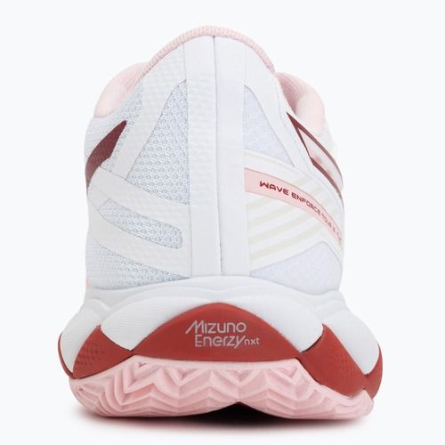 Scarpe da tennis da donna Mizuno Wave Enforce Tour 2 CC white/pinkesque/barbados/cherry