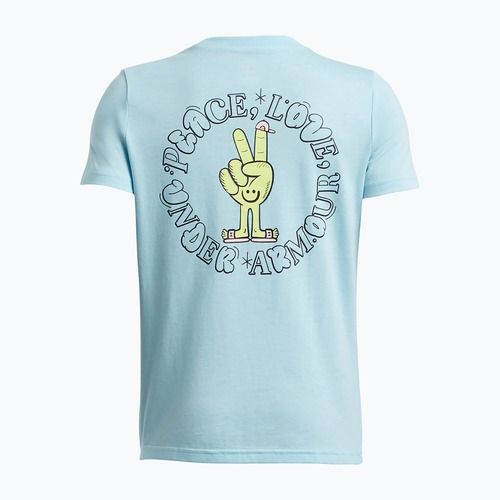 Maglietta da allenamento per bambini Under Armour Peace Love UA blue
