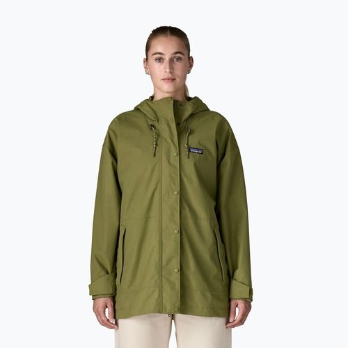 Giacca antipioggia da donna Patagonia Outdoor Everyday Rain caper green