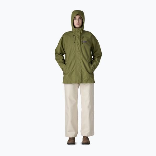 Giacca antipioggia da donna Patagonia Outdoor Everyday Rain caper green