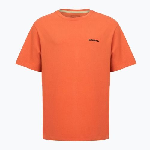 Maglietta da uomo Patagonia P-6 Logo coal orange