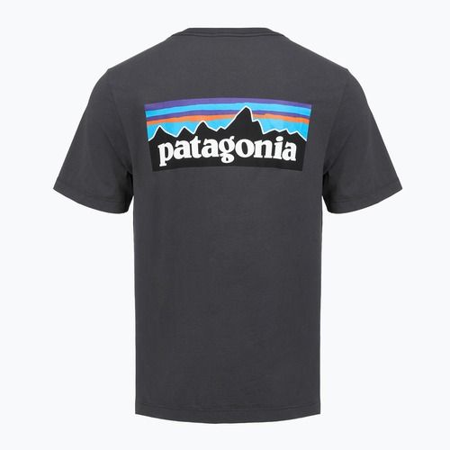 Maglietta da uomo Patagonia P-6 Logo ink black