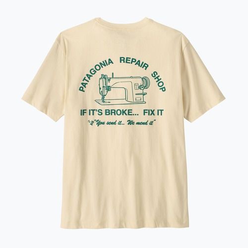 Maglietta da uomo Patagonia Repair Shop undyed natural