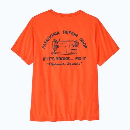 Maglietta da uomo Patagonia Repair Shop orange peel