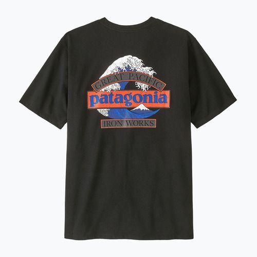 Maglietta trekking da uomo Patagonia Great Waves Responsibili Tee black