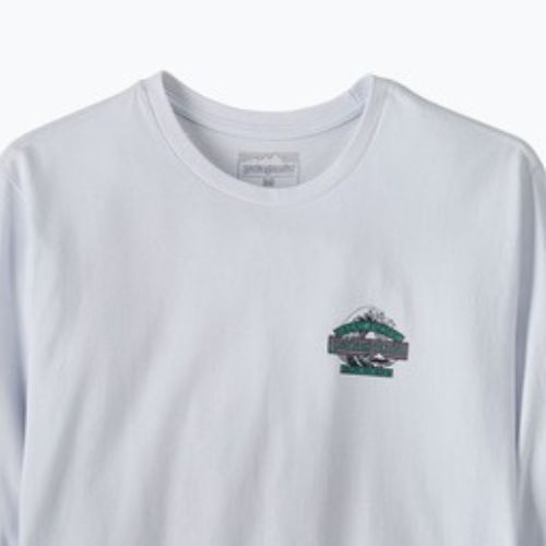 Maglia a maniche lunghe da trekking da uomo Patagonia Great Waves Responsibili Tee white