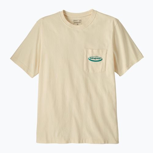 Maglietta da uomo Patagonia Midweight '95 Oval Logo Pocket Tee undyed natural