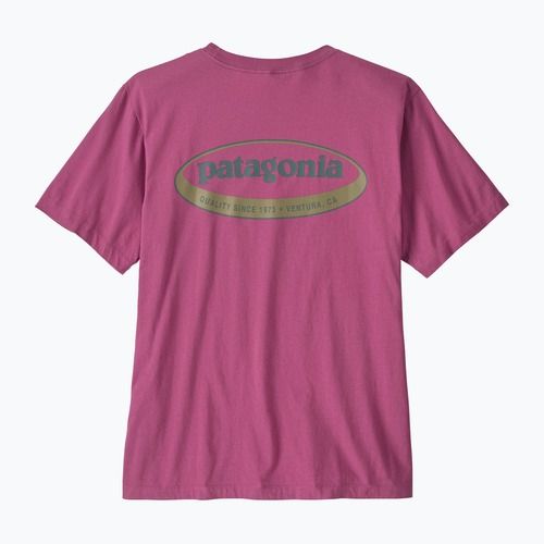 Maglietta da uomo Patagonia '95 Oval Logo faded magenta