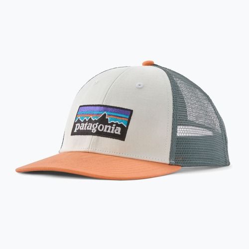 Cappellino con visiera Patagonia P-6 Logo LoPro Trucker white w/peach sherbet