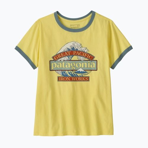 Maglietta da donna Patagonia Great Waves Ringer Tee lemon zest