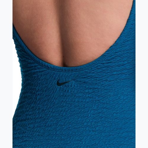 Costume da bagno intero da donna Nike Shoreline Pucker Scoop Neck black