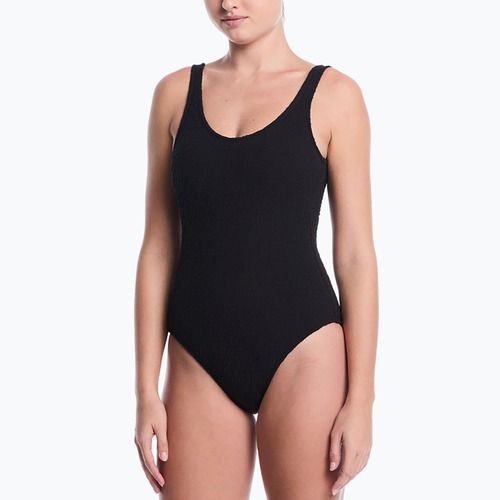 Costume da bagno intero da donna Nike Shoreline Pucker Scoop Neck black