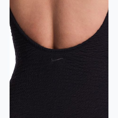Costume da bagno intero da donna Nike Shoreline Pucker Scoop Neck black