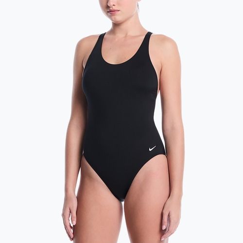 Costume da bagno intero da donna Nike Essential Scoop Neck black